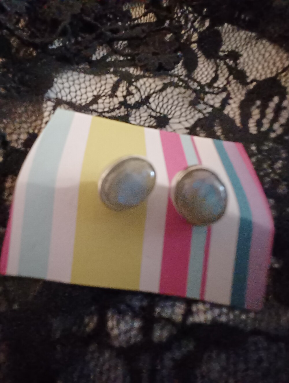 Sterling Silver Labradorite Stud Earrings